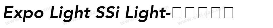 Expo Light SSi Light字体转换